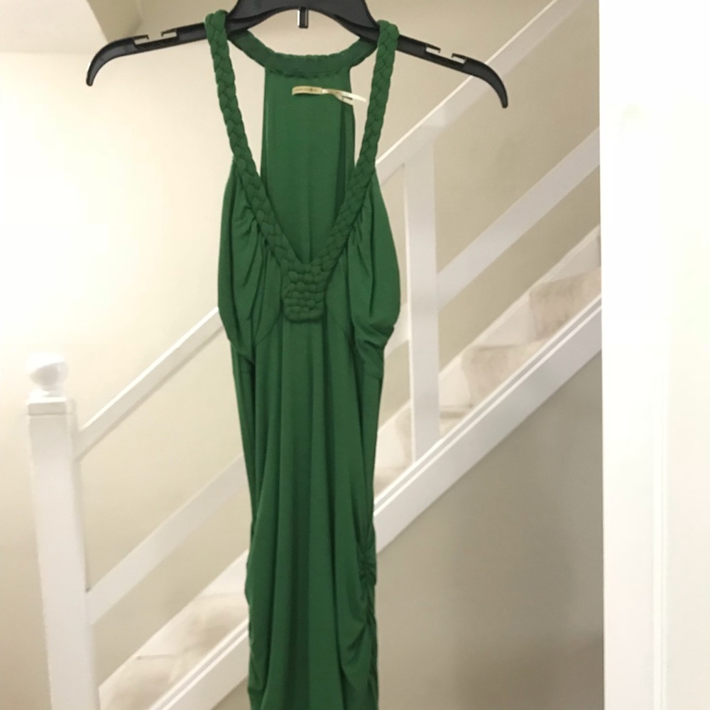 MAXSTUDIO green dress with crochet straps